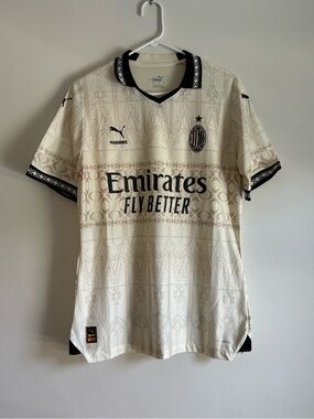 Puma AC Milan Cream and Black Women's Jersey